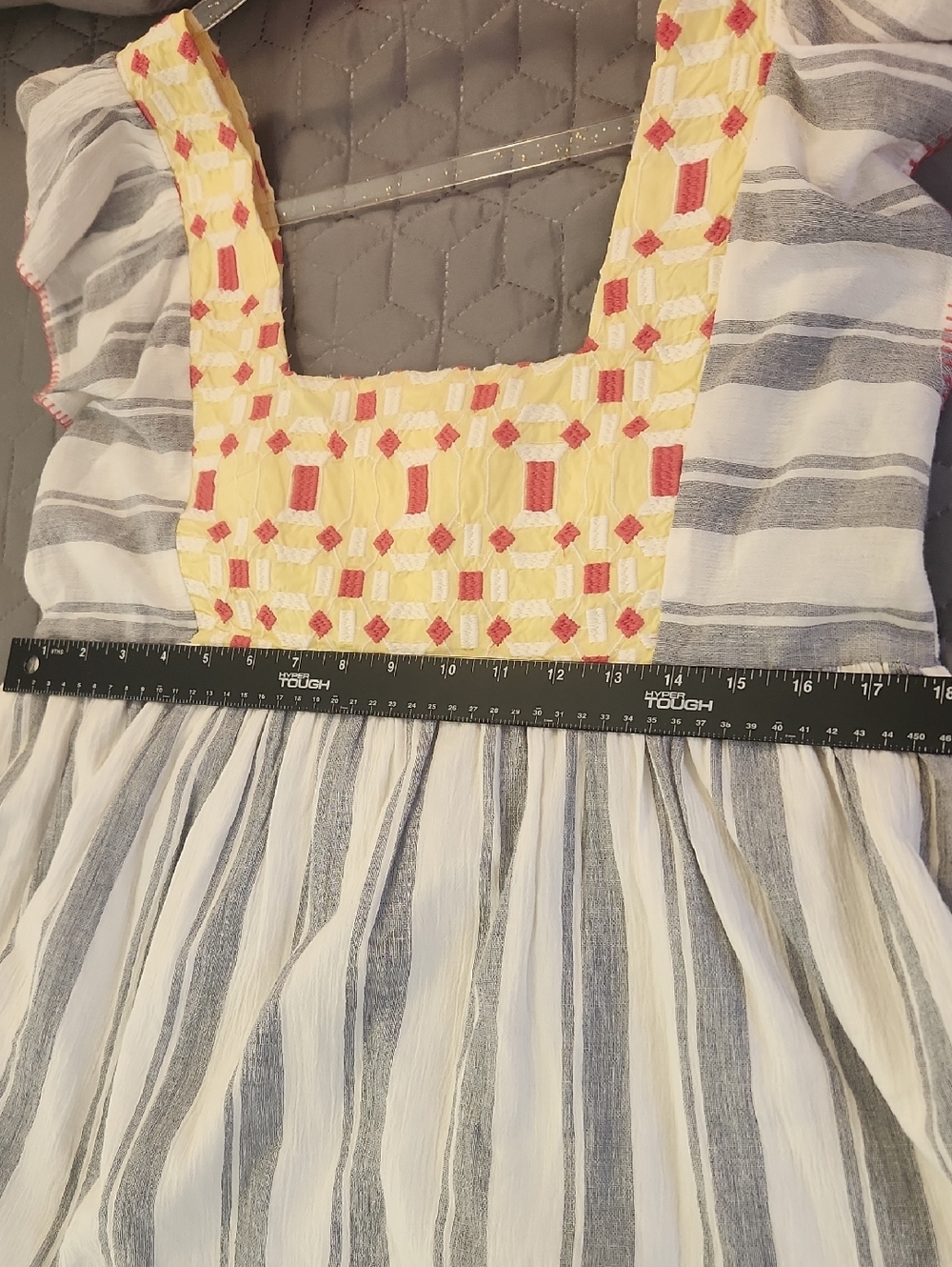 Anthropologie Boho Retro Peasant Cottagecore Embroidered Festival Top Size 6 70s - Picture 10 of 12